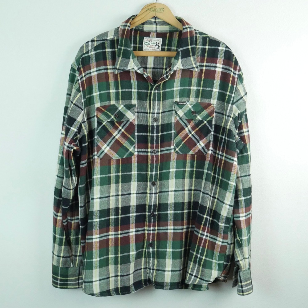 Tecovas Western Goods Mens XL Plaid Flannel Shirt Button Down Lumberjack Cabin